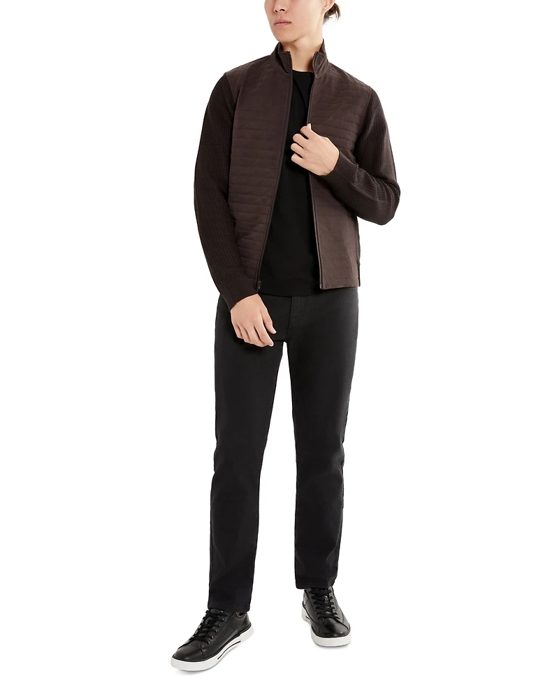 Kenneth Cole Men's Quilted Zip-Front Sweater Jacket
