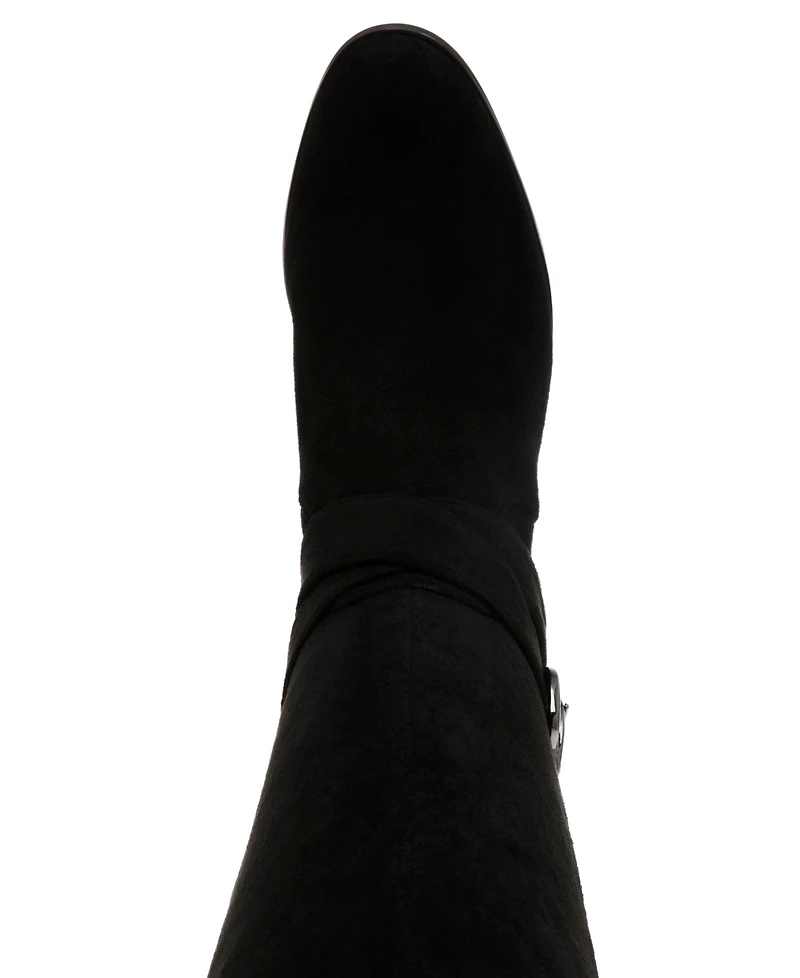 Anne Klein Women's Maelie Knee High Microsuede Regular Calf Boots