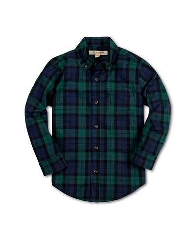 Hope & Henry Baby Boys Organic Stretch Poplin Long Sleeve Button Down Shirt