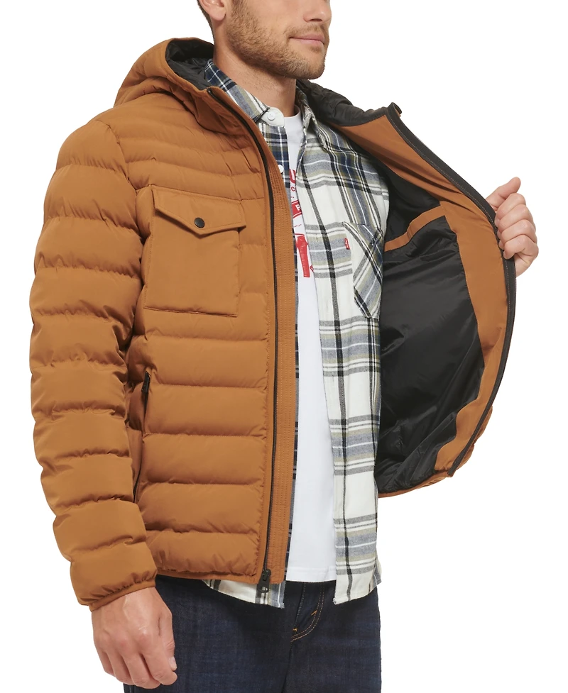 Levi's Men's Stretch Hooded Two-Pocket Quilted Jacket