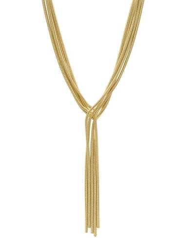 Adornia Gold-Tone Multi Strand Textured Chain Necklace, 18" + 2" extender