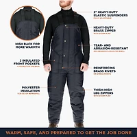 RefrigiWear Men's Men s Iron-Tuff Insulated Bib Overalls -50°F Cold Protection, Durable Workwear
