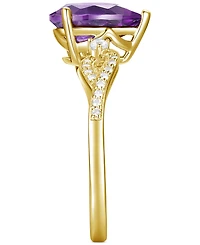 Amethyst (1-3/4 ct. t.w.) & Lab-Grown White Sapphire (1/6 Twist Ring 14k Gold-Plated Sterling Silver (Also Additional Gemstones)