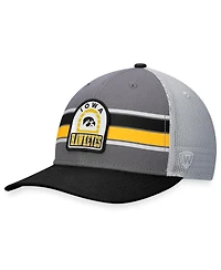 Men's Top of the World Gray, Black Iowa Hawkeyes Aurora Trucker Adjustable Hat