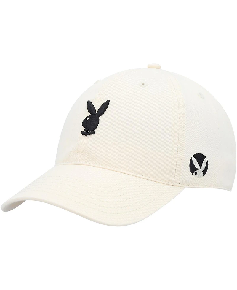 Men's Playboy Cream Micro Dad Adjustable Hat