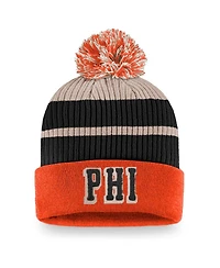 Men's Fanatics Orange Philadelphia Flyers True Classics Cuffed Knit Hat with Pom