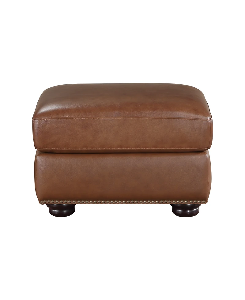 White Label Dadeville 28" Leather Match Ottoman