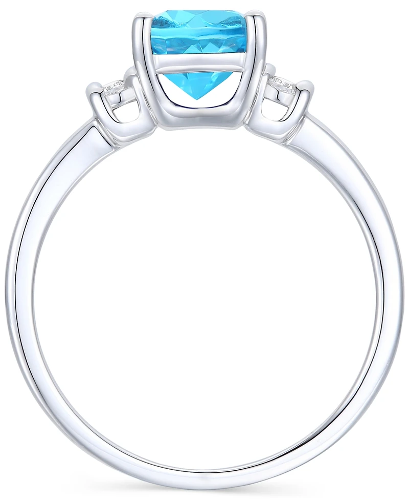 Amethyst (1-1/3 ct. t.w.) & Lab-Grown White Sapphire (1/10 14k Gold-Plated Sterling Silver (Also Additional Gemstones)