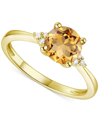 Amethyst (1-1/6 ct. t.w.) & Lab-Grown White Sapphire (1/20 Ring 14k Gold-Plated Sterling Silver (Also Additional Gemstones)