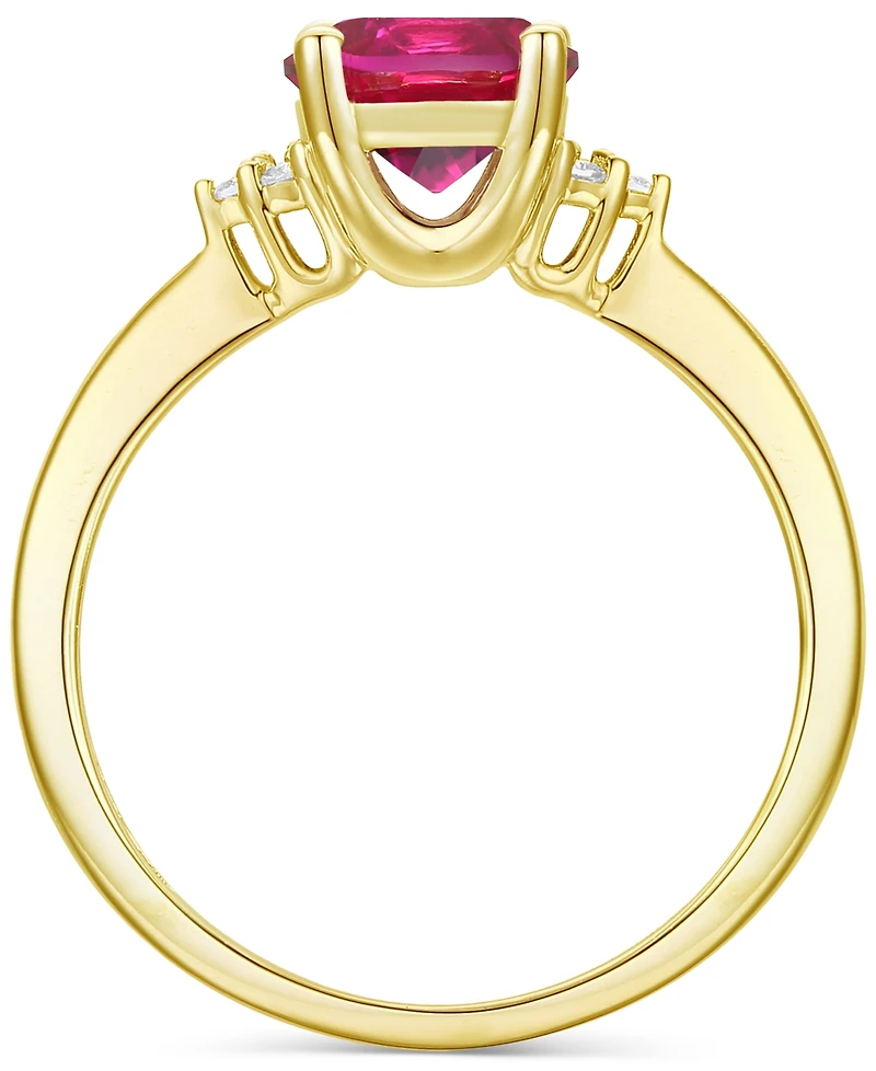 Amethyst (1-1/6 ct. t.w.) & Lab-Grown White Sapphire (1/20 Ring 14k Gold-Plated Sterling Silver (Also Additional Gemstones)