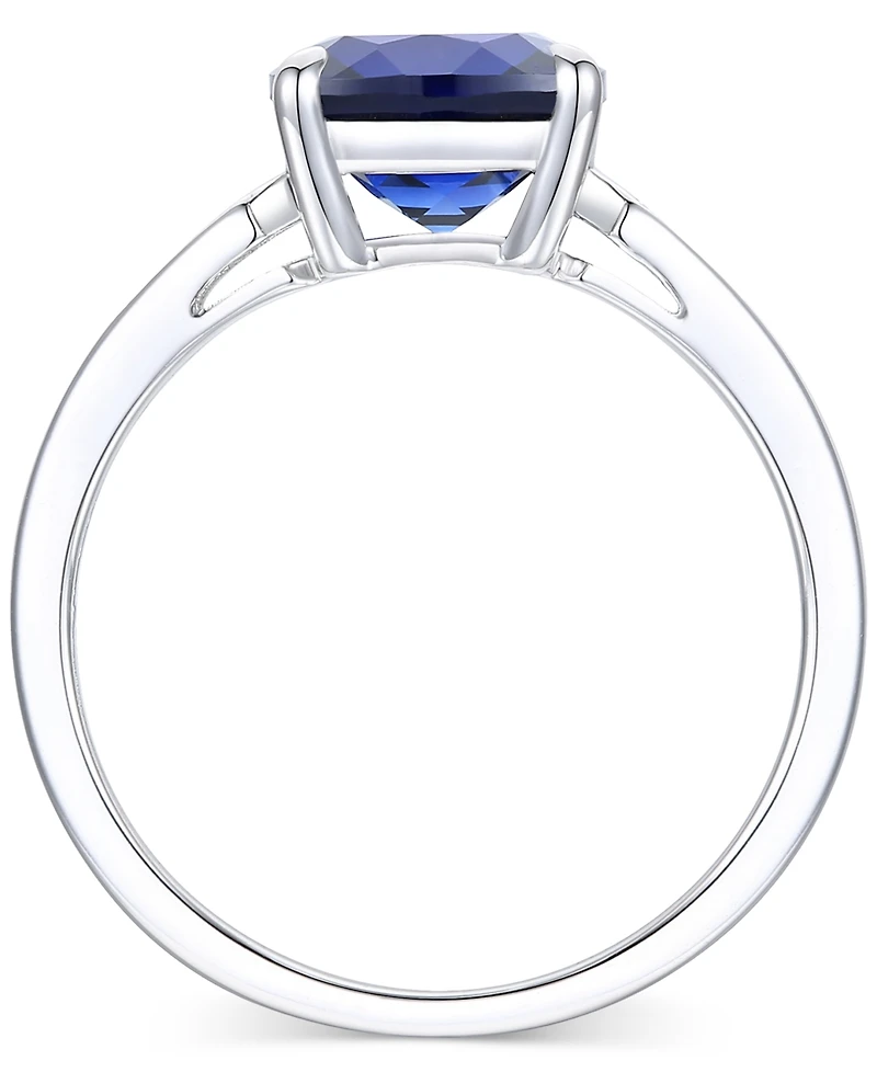 Amethyst (1-7/8 ct. t.w.) & Lab-Grown White Sapphire (1/10 Cushion Ring 14k Gold-Plated Sterling Silver (Also Additional Gemstones)