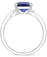 Amethyst (1-7/8 ct. t.w.) & Lab-Grown White Sapphire (1/10 Cushion Ring 14k Gold-Plated Sterling Silver (Also Additional Gemstones)