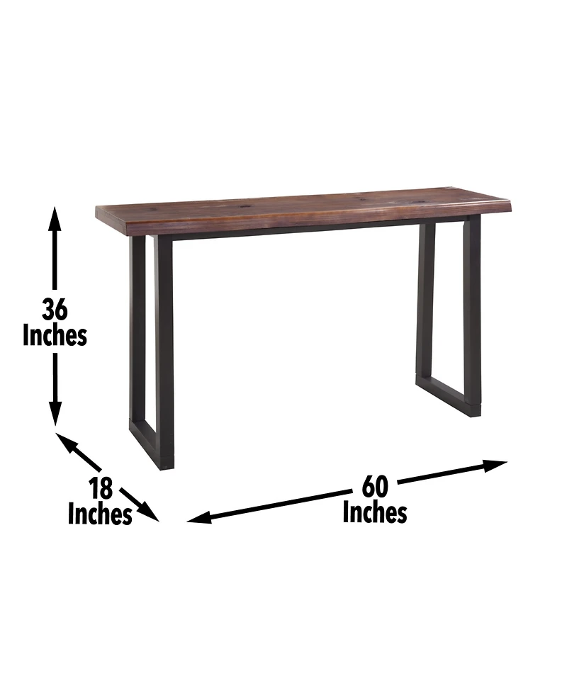 Steve Silver Jennings 60" Live Edge Wood Sofa Bar Table