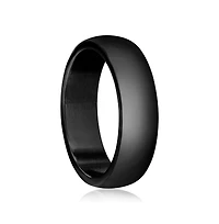 Metallo Stainless Steel Polished Ring - Black Plated