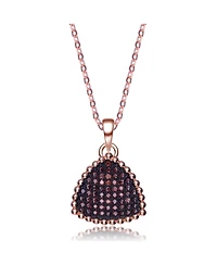 Sterling Silver Cubic Zirconia Triangle Shaped Pendant