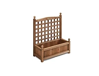 Solid Wood Planter Box with Trellis Weather-resistant Outdoor