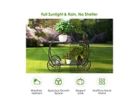 Heavy Duty Metal Flower Cart Plant Stand