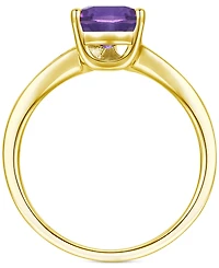 Amethyst (1-1/3 ct. t.w.) & Lab-Grown White Sapphire (1/10 Pear Swirl Ring 14k Gold-Plated Sterling Silver (Also Additional Gemstones)