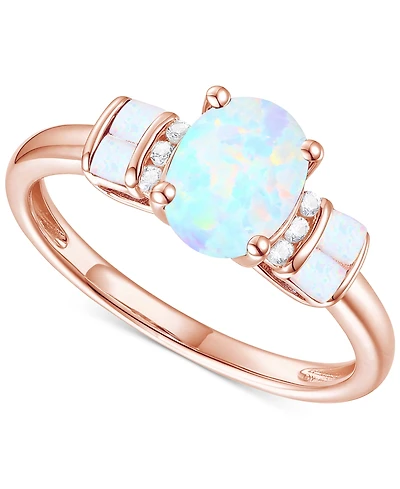 Amethyst (1-1/2 ct. t.w.) & Lab-Grown White Sapphire (1/20 Statement Ring 14k Gold-Plated Sterling Silver (Also Additional Gemstones)