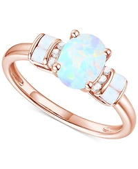 Amethyst (1-1/2 ct. t.w.) & Lab-Grown White Sapphire (1/20 Statement Ring 14k Gold-Plated Sterling Silver (Also Additional Gemstones)