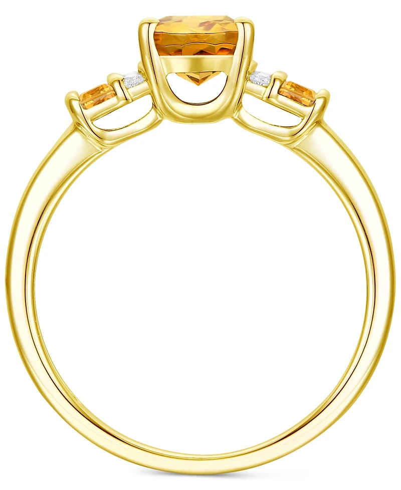 Amethyst (1-1/2 ct. t.w.) & Lab-Grown White Sapphire (1/20 Statement Ring 14k Gold-Plated Sterling Silver (Also Additional Gemstones)