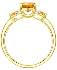Amethyst (1-1/2 ct. t.w.) & Lab-Grown White Sapphire (1/20 Statement Ring 14k Gold-Plated Sterling Silver (Also Additional Gemstones)
