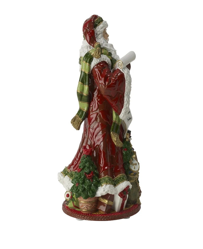 Fitz and Floyd Holiday Home Santa Musical Figurine, 10.75-in