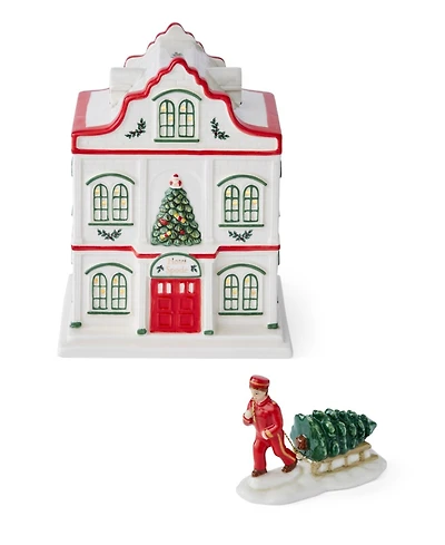 Spode Christmas Tree Vintage Hotel with Bell Hop Set