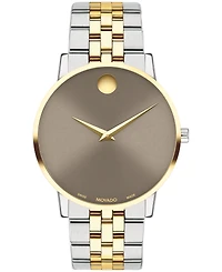 Movado Men's Museum Classic Swiss Quartz Two-Tone Stainless Steel Yellow Pvd Watch 40mm