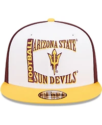 Men's New Era White, Maroon Arizona State Sun Devils Retro Sport 9FIFTY Snapback Hat