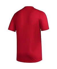 Men's adidas Red Louisville Cardinals Pregame Aeroready T-shirt