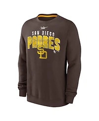 Men's Nike Brown San Diego Padres Cooperstown Collection Team Shout Out Pullover Sweatshirt