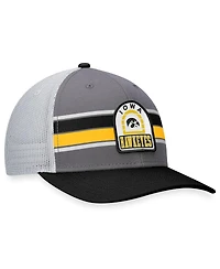 Men's Top of the World Gray, Black Iowa Hawkeyes Aurora Trucker Adjustable Hat