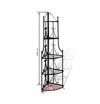 Corner Plant Rack Black 14.2"x23.6"