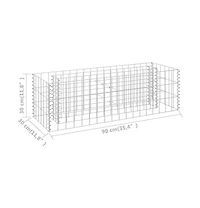 Gabion Raised Bed Galvanized Steel 35.4"x11.8"x11.8"