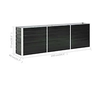 Garden Raised Bed Galvanized Steel 94.5"x15.7"x30.3" Anthracite