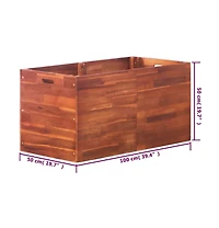 Garden Raised Bed Acacia Wood 39.4"x19.7"x19.7"