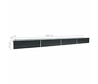 Garden Raised Bed Galvanized Steel 236.2"x31.5"x17.7" Anthracite