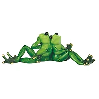 Fc Design 9"W Happy Frog Couple Leaning Back to Back Statue Fantasy Animal Decoration Figurine Home Decor Perfect Gift for House Warming, Holidays and