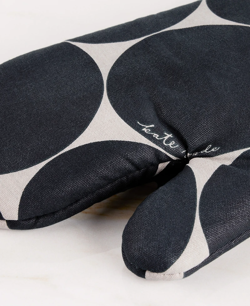 kate spade new york Joy Dot Oven Mitt Pot Grabber 2-Pack Set, 7" x 13", 8" Round