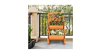 2-Tier Raised Garden Bed with 2 Cylindrical Planter Boxes and Trellis-Orange