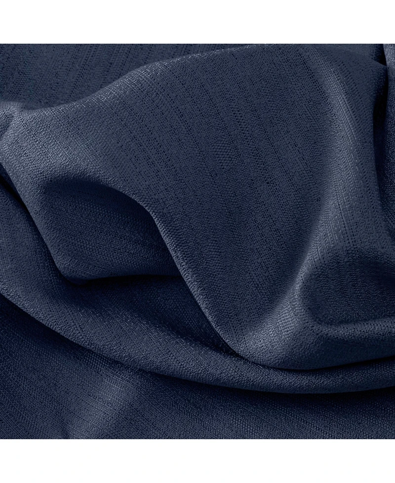 Ricardo Grasscloth Lined Rod Pocket Tie-Up Curtain Panel 54"W x 63"L