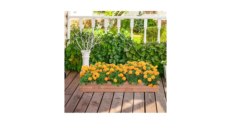 Wooden Decorative Planter Box for Garden Yard and Window