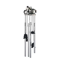 23" Long Round Top Black Motorcycle Wind Chime