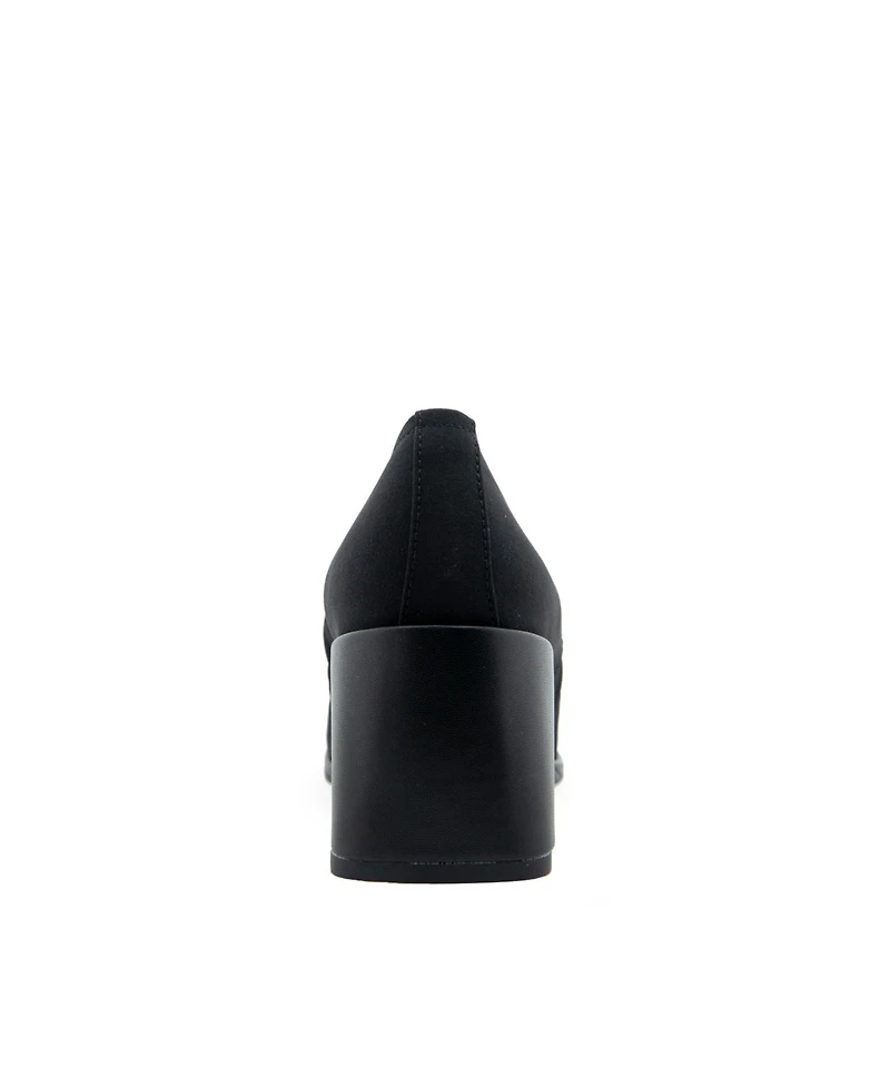 Aerosoles Airlie Dress-Pump-Wedge - Black Stretch