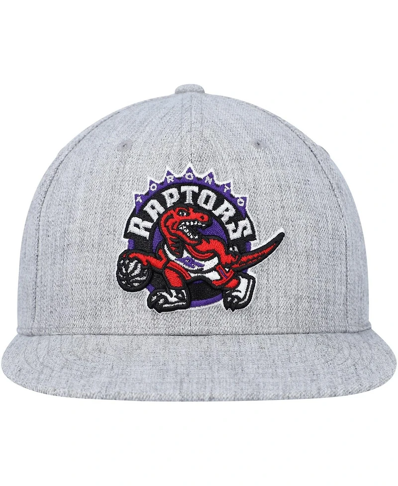 Men's Mitchell & Ness Heather Gray Toronto Raptors Hardwood Classics 2.0 Snapback Hat