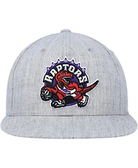 Men's Mitchell & Ness Heather Gray Toronto Raptors Hardwood Classics 2.0 Snapback Hat