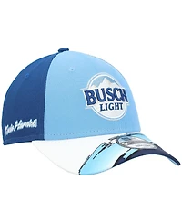 Men's New Era Light Blue, Blue Kevin Harvick 9FORTY Busch Light Visor Streak Snapback Adjustable Hat