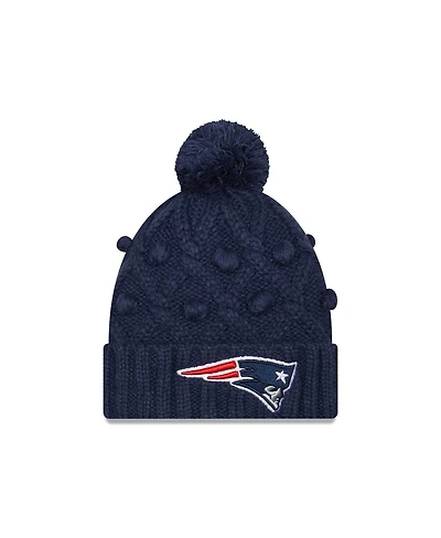 Women's New Era Navy New England Patriots Toasty Cuffed Knit Hat with Pom