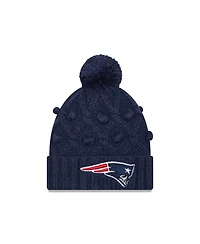Women's New Era Navy New England Patriots Toasty Cuffed Knit Hat with Pom